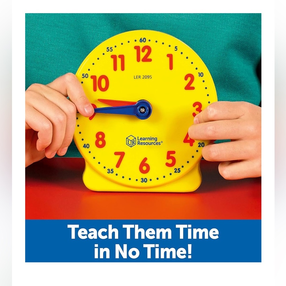 LEARNING RESOURCES Big Time Student Learning Clock - Picture 2 of 7
